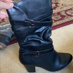 Black High Heeled Boot